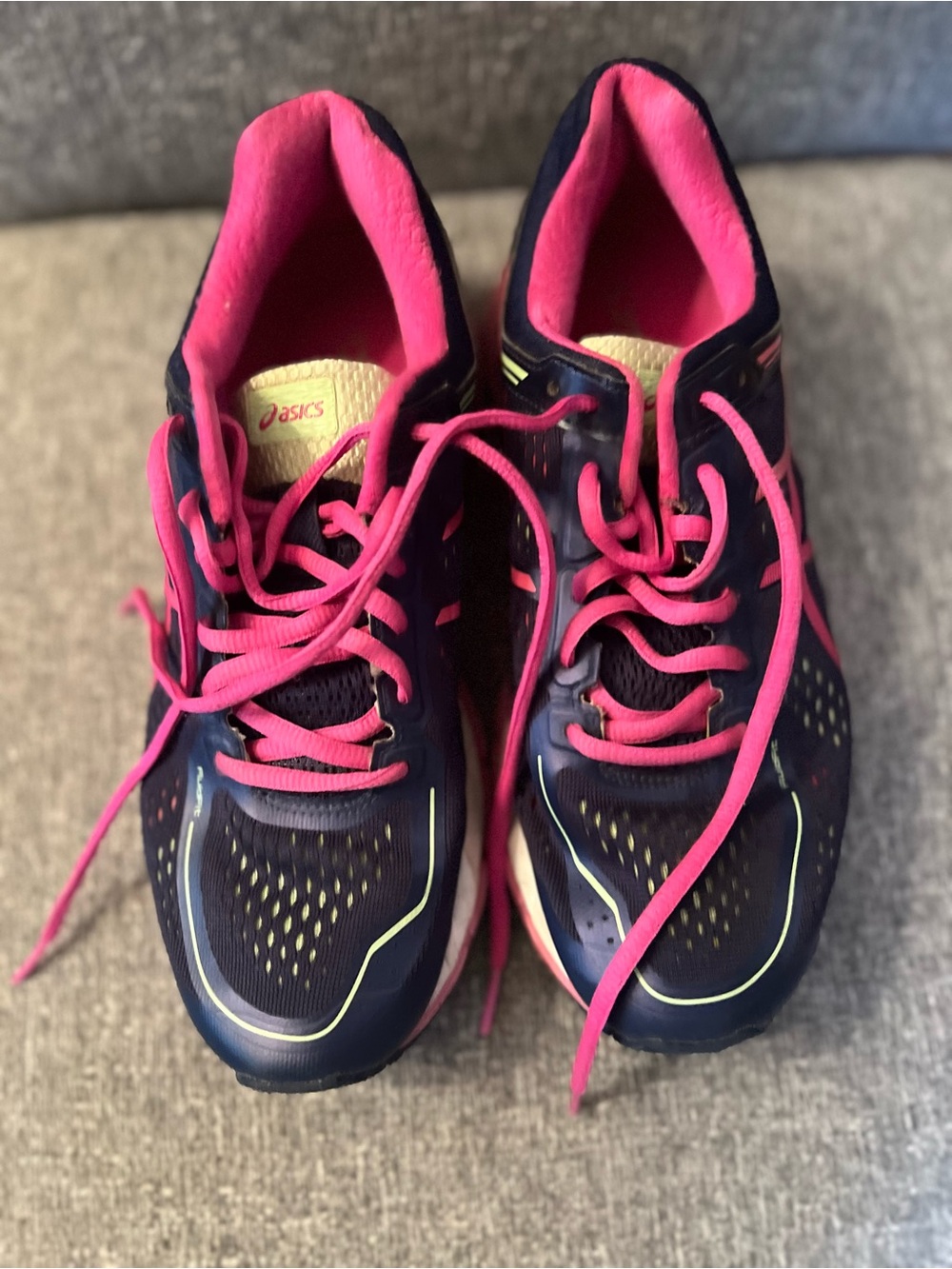 ASICS Gel Kayano 22 Indigo Blue/Pink Glow Pistachio Sneakers - Picture 5 of 9